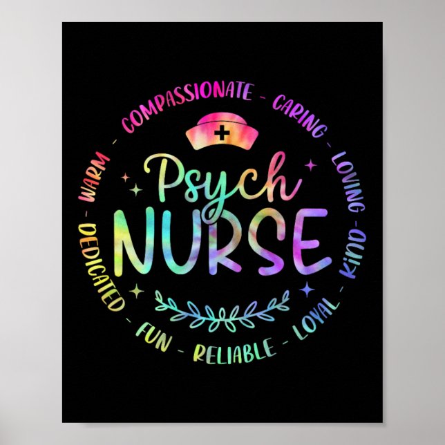 Poster Infirmière Psychiatrique Rn Santé mentale Psycholo (Devant)