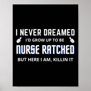 Poster Infirmière Ratched Funny Design Infirmière Caractè