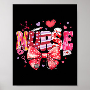 Poster Infirmière Saint-Valentin Valentine Er Icu Nicu In