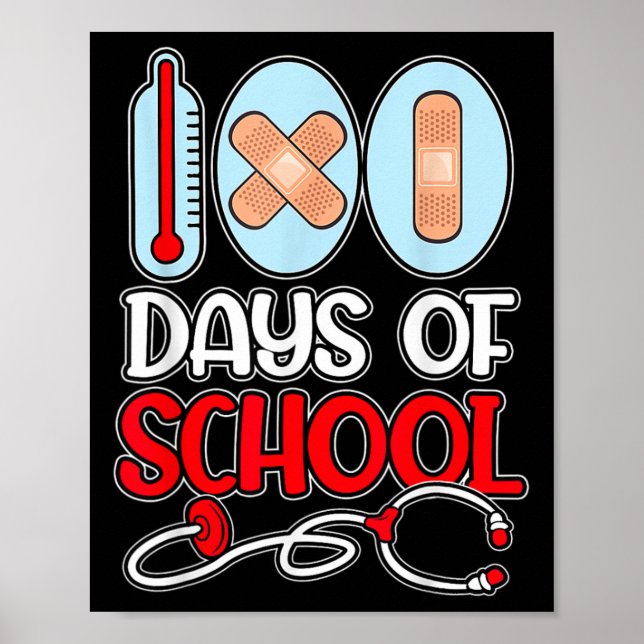 Poster Infirmière scolaire 100 jours d'amour scolaire Ste (Devant)