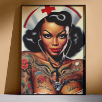 Infirmière tatouée pin-up
