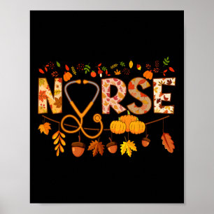 Poster Infirmière Thanksgiving Infirmière Infirmière Nurs