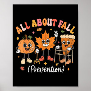 Poster Infirmière Tout Sur La Prévention Automne Tomber P