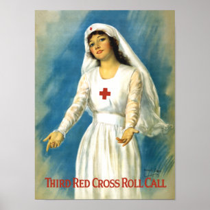 Poster Infirmière vintage de la Croix-Rouge