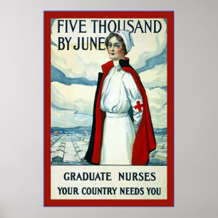 Poster Infirmières diplômées ~ Infirmière Vintage