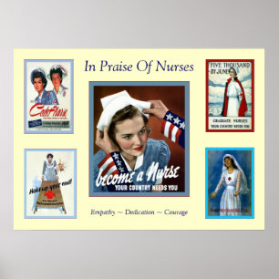 Poster Infirmières - Infirmière Vintage