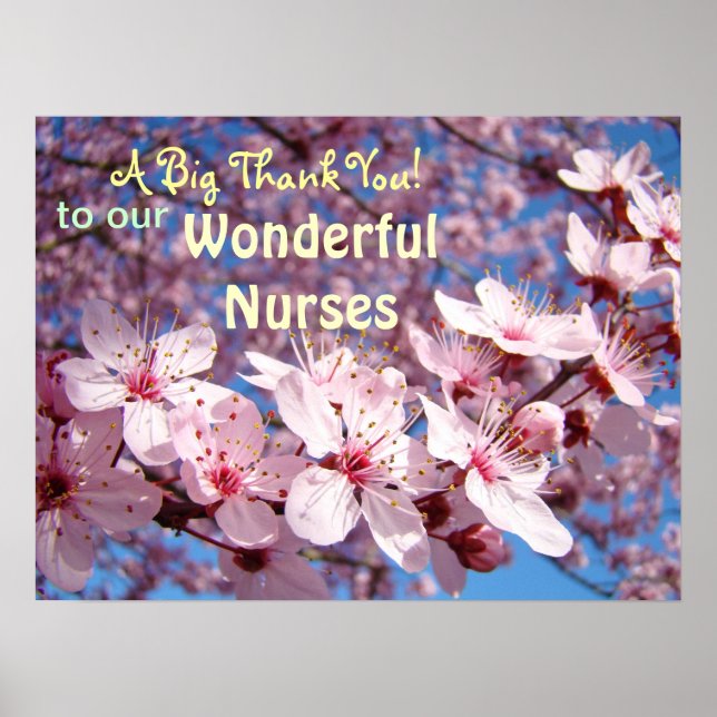 Poster Infirmières merveilleuses art Un grand merci pour  (Devant)