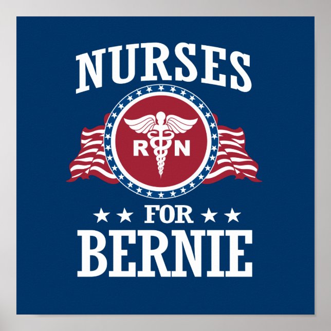 POSTER INFIRMIÈRES POUR LES SANDERS DE BERNIE (Devant)