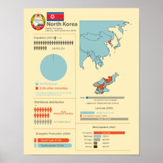 Poster Infographie nord-coréenne