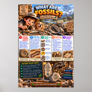 Poster Infographie : Qu'est-ce que les fossiles ?