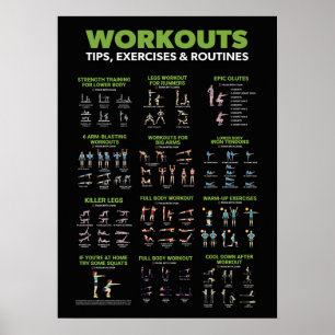Poster Infographie sur la santé et la condition physique 