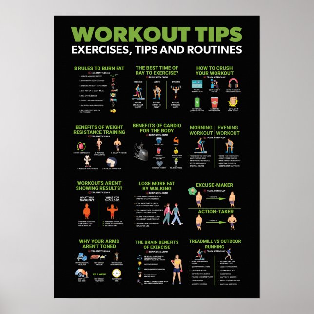 Poster Infographie sur la santé et la condition physique  (Devant)