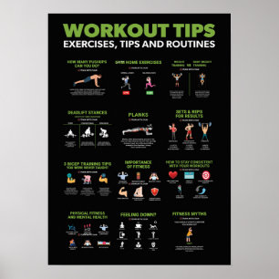 Poster Infographie sur la santé et la condition physique 