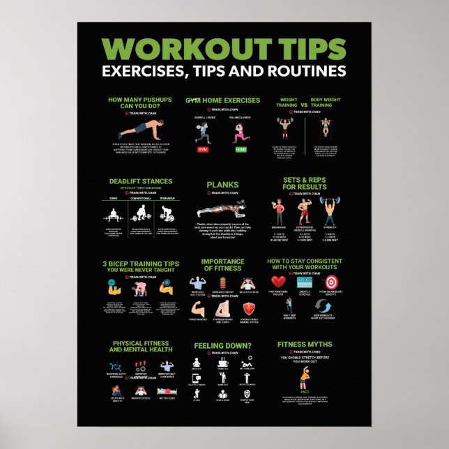 Poster Infographie sur la santé et la condition physique  (Devant)