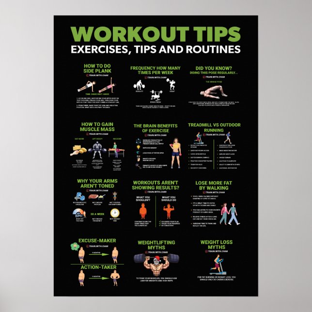 Poster Infographie sur la santé et la condition physique  (Devant)
