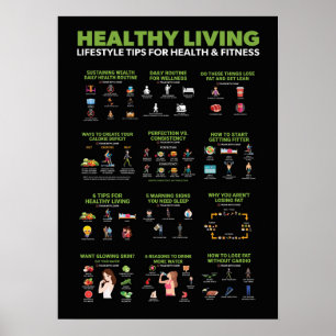 Poster Infographie sur la santé et la condition physique 