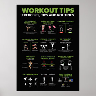 Poster Infographie sur la santé et la condition physique 