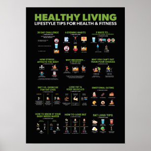 Poster Infographie sur la santé et la condition physique 