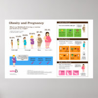 Poster infographique de 36 po x 24 po sur l'obésit