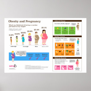 Poster infographique de 36 po x 24 po sur l'obésit