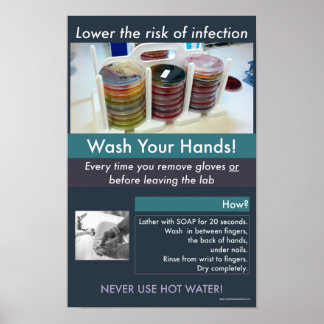 Poster informationnel sur la sécurité du lavage de