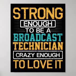 Poster Ingénieur Assez Fou Pour Être Technicien En Diffus