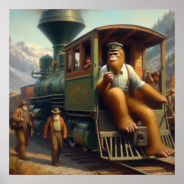 Poster Ingénieur de train Bigfoot (Devant)