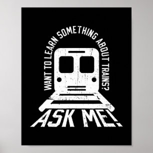 Poster Ingénieur De Train Et Travailleur De Moteur Ferrov