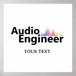 Poster Ingénieur du son personnalisé Ingénierie audio