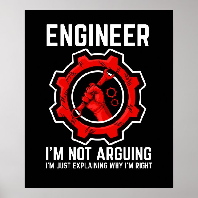 Poster Ingénieur Je ne parle pas d'ingénierie drôle (Devant)