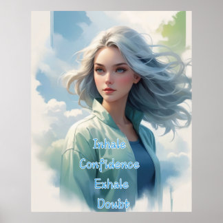 Poster Inhale Confiance, Exhale Doubt Wall Art