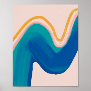 Poster Inhale Exhale - Conception de mouvement Abstraite