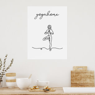 Poster Inhale Exhale Meditation studio de yoga moderne