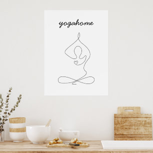 Poster Inhale Exhale Respire studio de yoga moderne