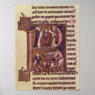 Poster Initiale 'R de Historiated
