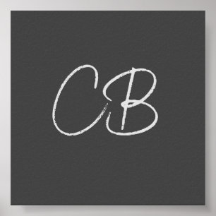 Poster Initiales minimalistes Monogrammes professionnels 