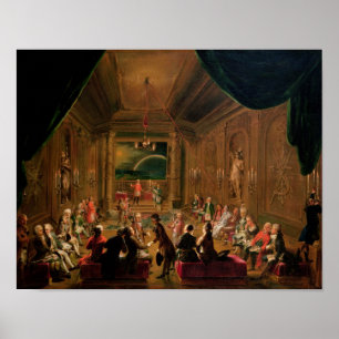 Poster Initiation ceremony in a Viennese Masonic