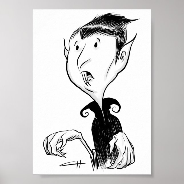 Poster Inktober - Vampire (Devant)