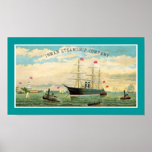Poster Inman Steamship Company
