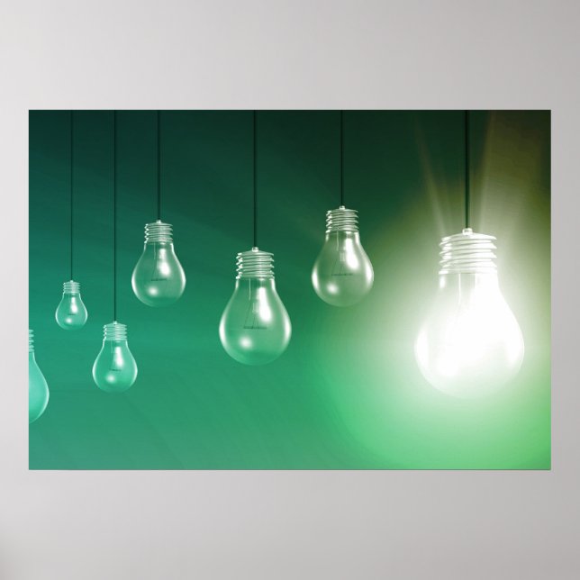 Poster Innovation créative et concept lumineux comme art (Devant)