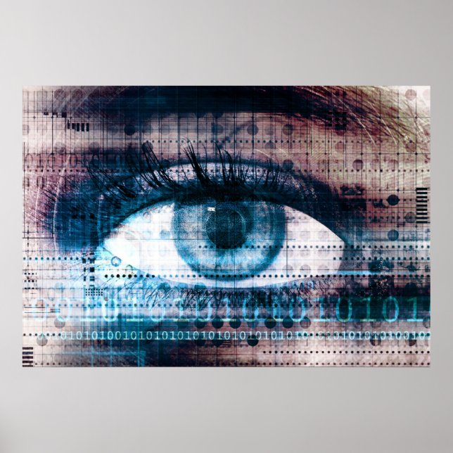 Poster Innovation technologique avec l'oeil électronique (Devant)