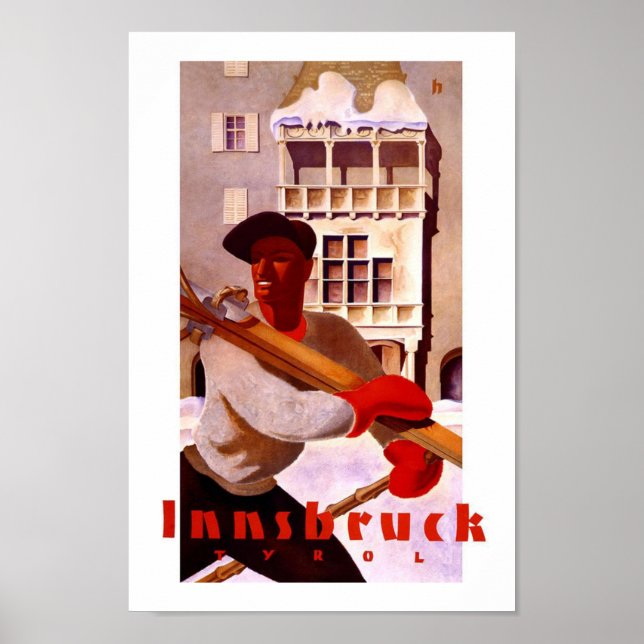 Poster Innsbruck Autriche Vintage voyage (Devant)