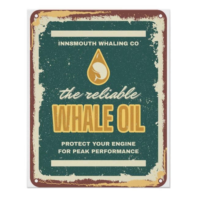 Poster Innsmouth Whale Oil Lovecraft (Devant)