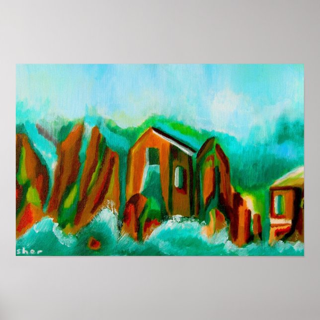 Poster Inondation alpine (Devant)
