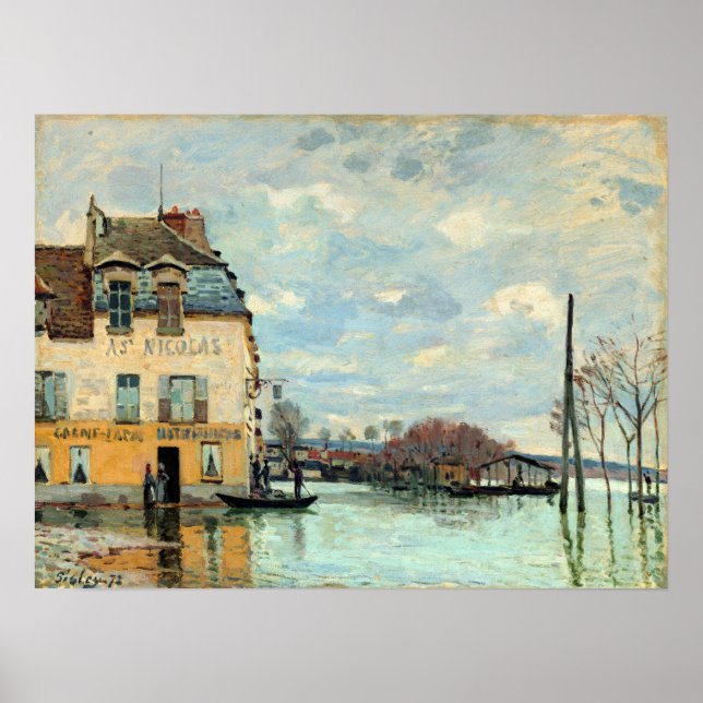 Poster Inondation d'Alfred Sisley à Port-Marly (Devant)