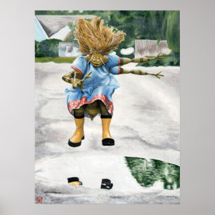 Poster Insecter le saut d'enfant Jouer l'image d'art Imag