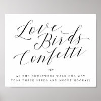 Inséparables Confetti Graines Calligraphie Mariage