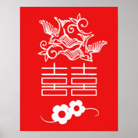 Inséparables - Double Bonheur - Feng Shui Wall Art