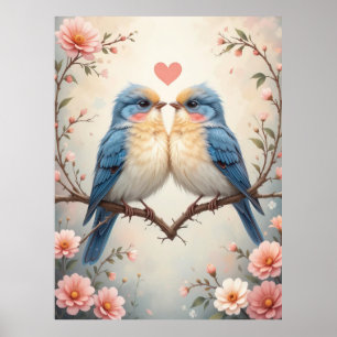 Poster Inséparables d'une succursale Nature Art