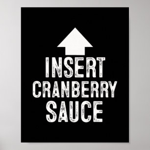 Poster Insérer une sauce aux canneberges Halloween flèche